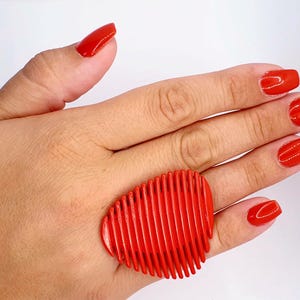 Custom 3d printed plastic geometric ring