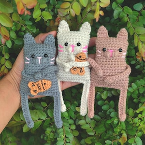 easy low sew cute leggy cat crochet pattern, cute cat crochet pattern amigurumi, crochet cat ornaments