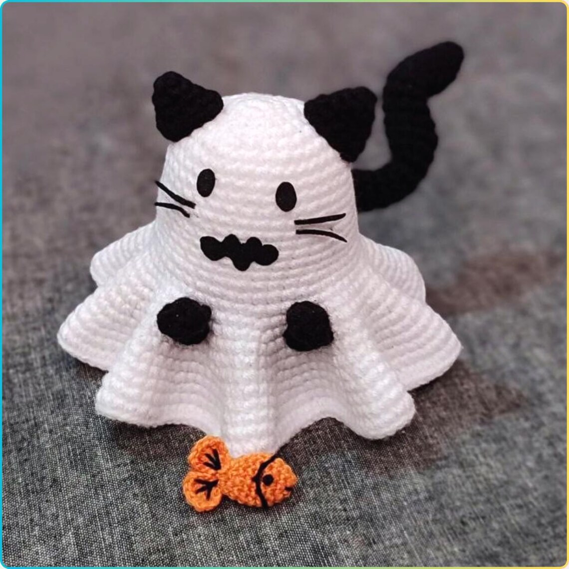Crochet Ghost Cat Pattern: Halloween Amigurumi (PDF Pattern) - Etsy