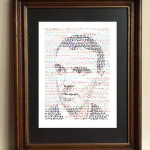 David Byrne, a portrait of the singer song writer and leader of Talking Heads, with opening lyrics from some of his best tracks