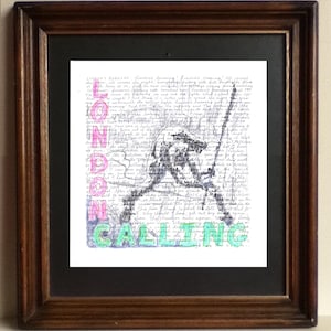 London Calling by The Clash, a handmade album cover by word art specialist Professor Foolscap