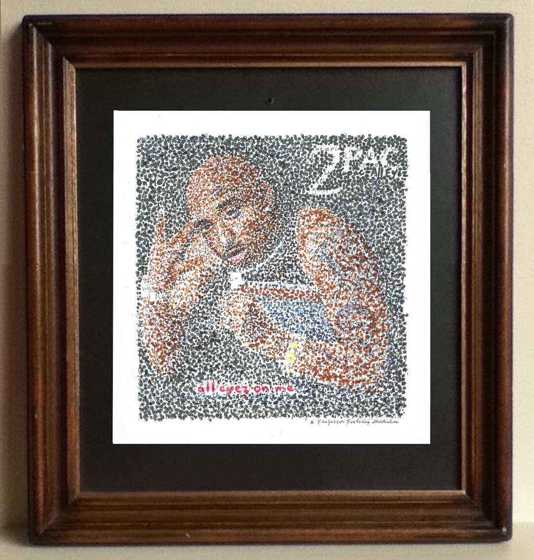 2pac 'all Eyes on Me' Album Cover Art Print, Professor Foolscap - Etsy ...