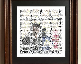 Public Enemy Vintage Poster 1990 Tour Welcome to Terrordome Hip