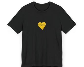 Black & Gold Love Yinz All Unisex Jersey T-Shirt für Valentinstag, Yinzer Tee, Pittsburgh Geschenk, Pittsburgher Shirt, Yinzer Pride Shirt,