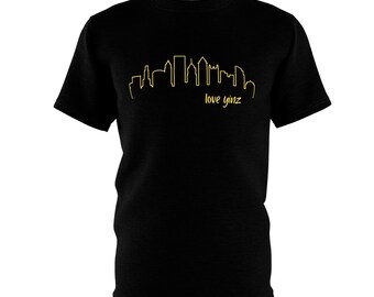 Pittsburgh Skyline Liebe Yinz Unisex T-Shirt, Pittsburgh Souvenir Shirt, Steel City Geschenk Top, Pennsylvania Grafik-T-Shirt, Yinzer Kleidung