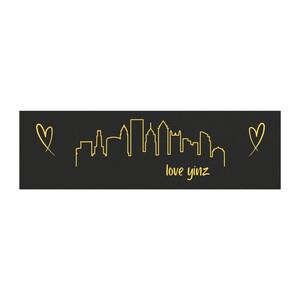 Pittsburgh Skyline Love Yinz Steel City Bumper Sticker Car Magnet Yinzer Love Car Decal, Pittsburgh Cityscape Fridge Magnet,