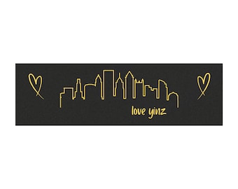 Pittsburgh Skyline Love Yinz Stahlstadt Aufkleber Auto-Magnet Yinzer Love Auto Aufkleber Pittsburgh Stadtbild Kühlschrankmagnet