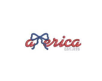 Coquette America Stickmuster, USA Flagge Stickmuster, Patriotische Stickdatei für den 4.Juli - Unabhängigkeit, in 3 Größen