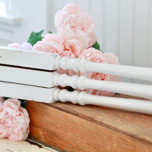 Vintage Salvaged Painted White Balusters