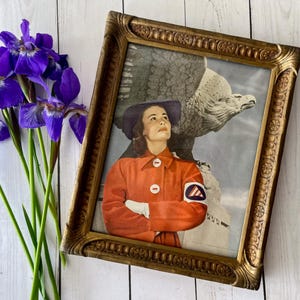 Vintage Color Photograph of WWII Air Raid Warden