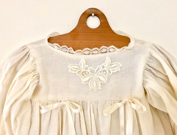 Antique Handmade Ivory Christening Gown