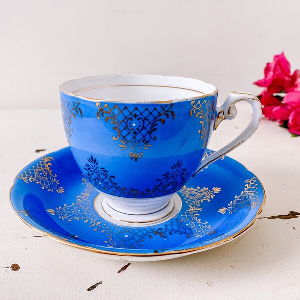 Royal Blue Royal Grafton Bone China Teacup