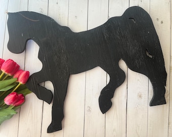 Antique Wooden Horse Sign