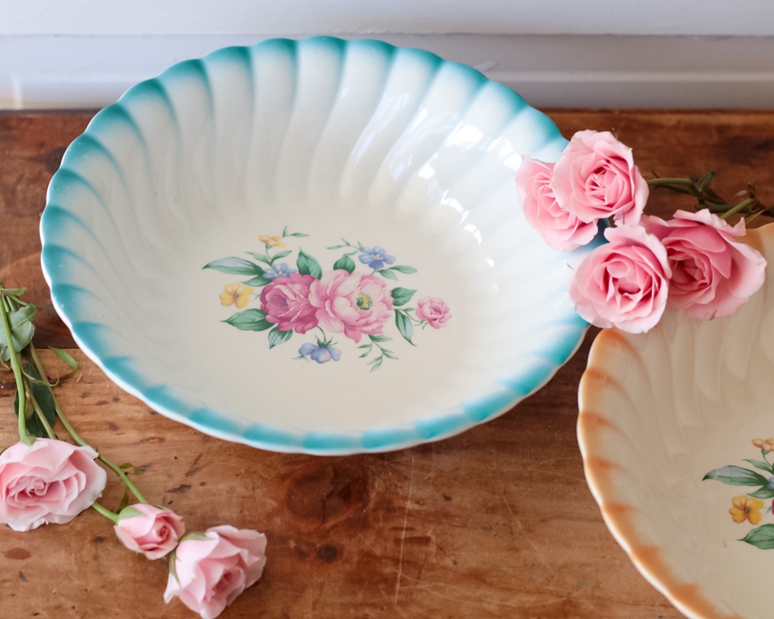 Virginia Rose Homer Laughlin China Bowls Serving Bowl Homer