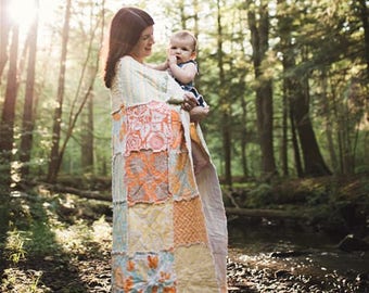 Custom Rag Quilt, Choose your own size crib - king sizes, Choose your own fabrics