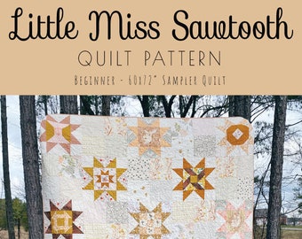 Little Miss Sawtooth Quilt Pattern - PDF