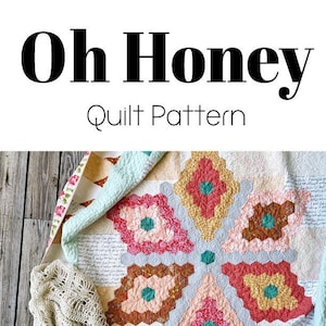 Oh Honey Quilt Pattern - Beginner English Paper Piecing - Paper Pattern
