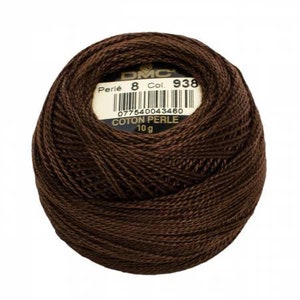 Pearl Cotton Balls - Size 8 - Dark Coffee Brown - Color 938