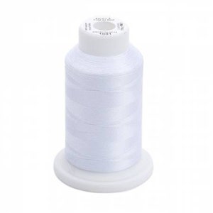 May include: A white spool of thread with a white plastic bobbin.