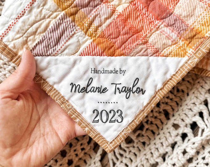 Academy Year Quilt Label - Personalized for you