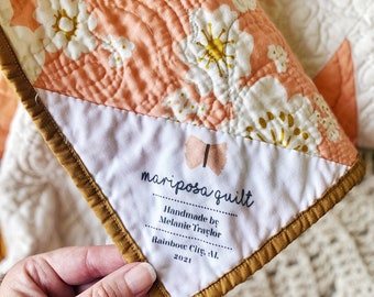 Mariposa Quilt Label