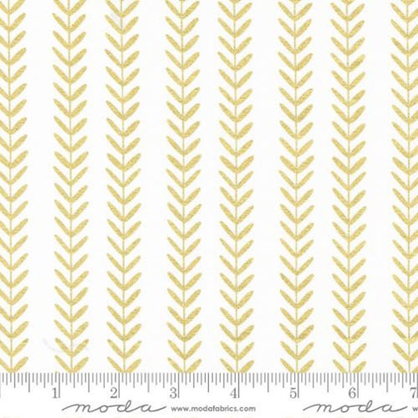 Leaf Stripe Paper Gold - Gilded - Alli K Design