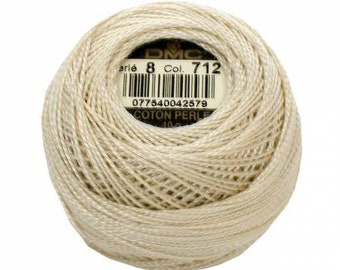 DMC Pearl Cotton Balls - Size 8 - Cream - Color 712
