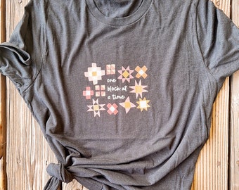 One Block At A Time Light Quilty t-shirt