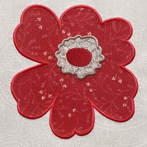Modern Flower Machine Embroidery File for Appliqué (02)