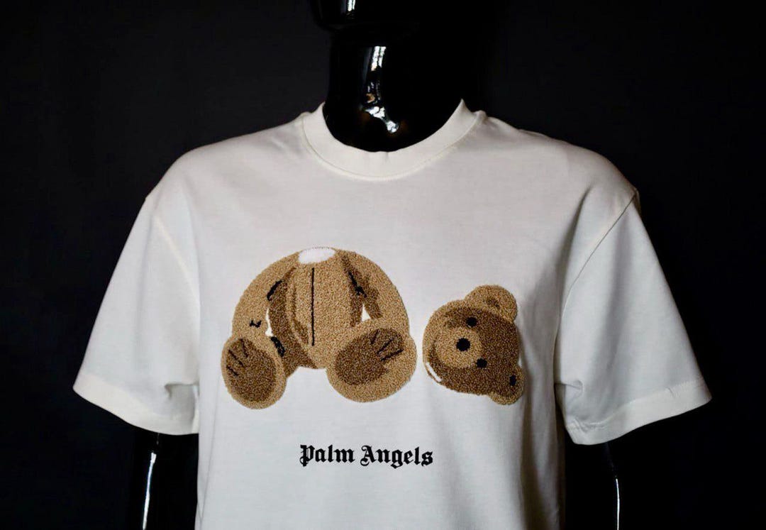 【関税&送料込】Palm Angels Bear T-Shirt Palm Angels Broken Bear-print T-shirt | Black | FARFETCH