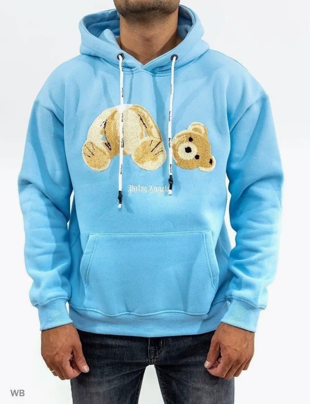 Oversized Bear Hoodie – Palm Angels Inspired Cotton Blend