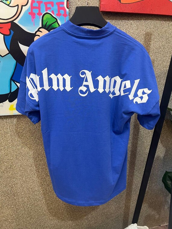 ヴィンテージ パーム・エンジェルス オーバーサイズ Tシャツ：ブルー 