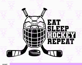 Eat Sleep Hockey Repeat Svg png, Hockey Svg, Hockey Stick Svg, Ice Hockey Svg, Ice Hockey Helmet Svg, Hockey Sports Svg, Sublimation Designs