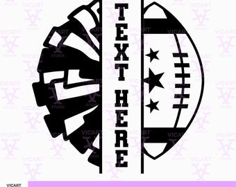 Football svg, Cheerleader Svg, Customized Name, Pom Pom Svg, Megaphone Svg, Football Png, Cheerleader Png, Football team svg, Football game