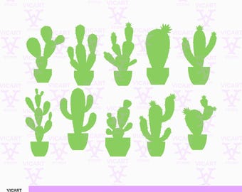 Cactus Bundle svg, Pianta del deserto svg, Cactus svg, Cactus svg, cactus in un vaso, succulenta svg, bundle di file cricut Cactus carino svg, Piante svg