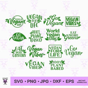 Vegan Svg Bundle, Vegetarian shirt design, Vegetarian Png, Vegan Svg Cut File, Vegan bundle svg, Cricut Cutting File, Go vegan svg, svg dxf