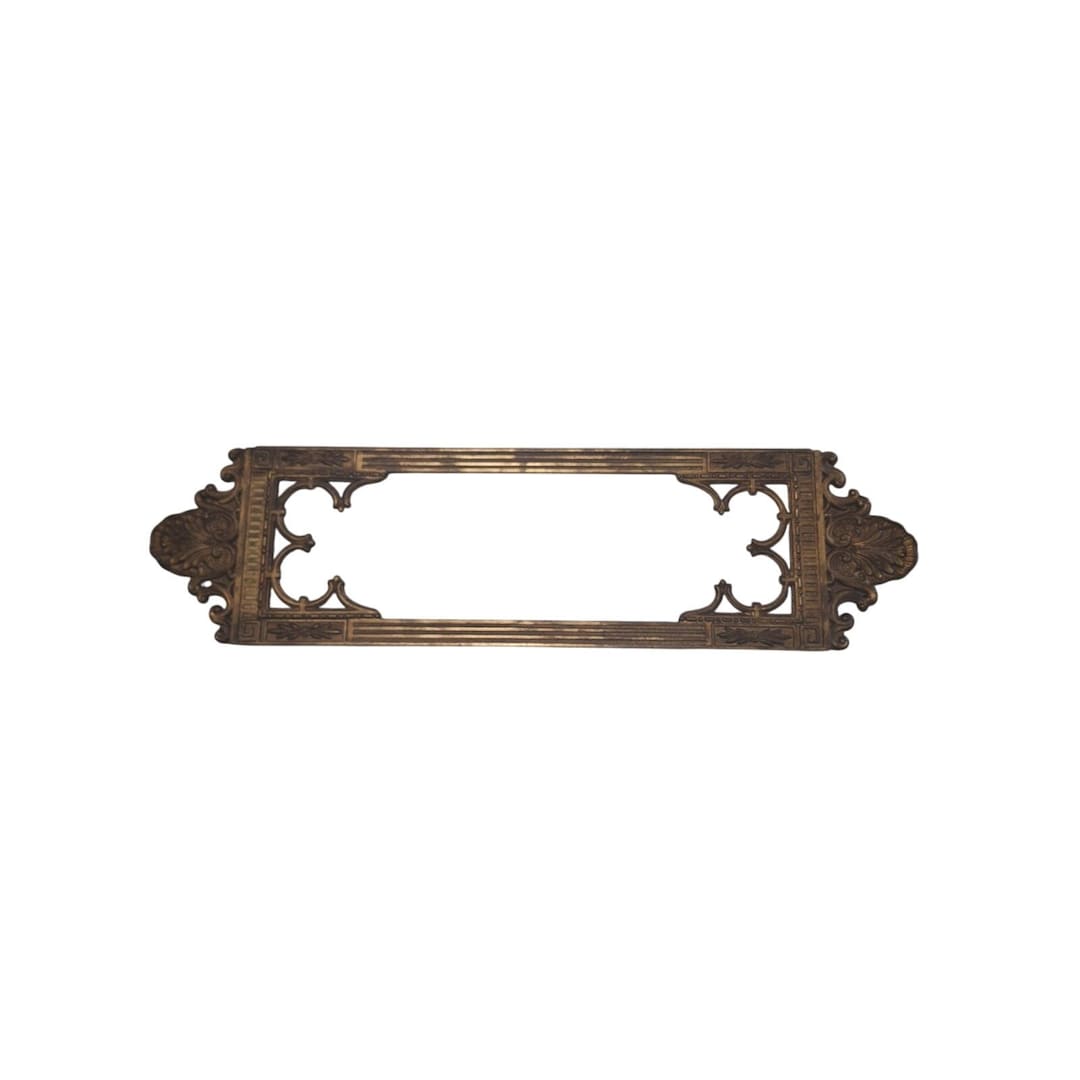 Mail Slot Labelling Vintage Ornate Solid Brass Name Sign Plate Mail Slot Label Plate Door ...