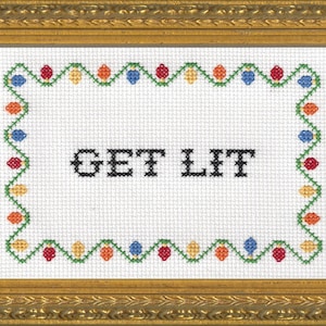 Subversive Cross Stitch Kit: Get Lit