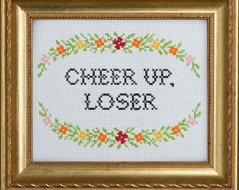Subversive Cross Stitch Kit: Cheer Up, Loser