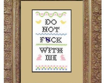 Subversive Cross Stitch Kit: Do Not F*ck With Me