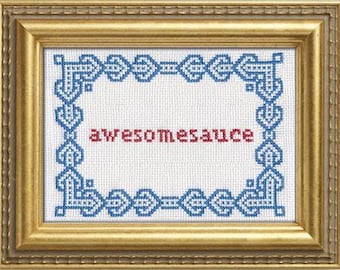 Subversive Cross Stitch Kit: Awesomesauce