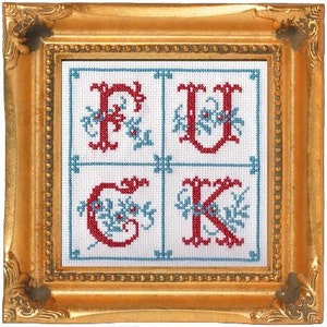 Subversive Cross Stitch Kit: Fancy Fck image 2