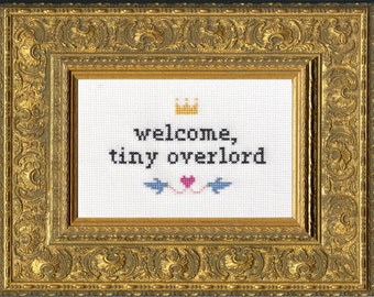 Subversive Cross Stitch Kit: Willkommen, kleine Overlord