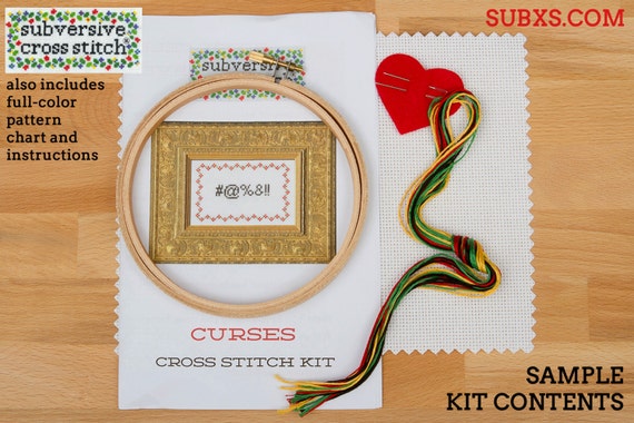 Craft Supplies & Tools Kits & How To Kits Subversive Cross Stitch Kit ...