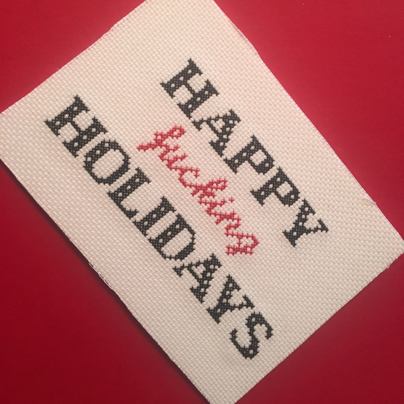 Original Finished Mounted Subversive Cross Stitch Happy Etsy