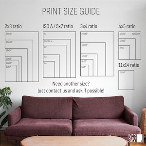 Print Size Guide:
- 2 x 3 ratio,
- ISO A / 5 x 7 ratio,
- 3 x 4 ratio,
- 4 x6 ratio,
- 11 x 14 ratio,
or
Need another size? Just contact us and ask if possible!