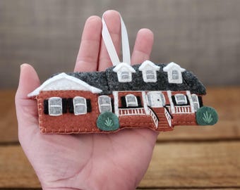 Custom Felt House Ornament | House Portrait | Housewarming Gift | New Homeowner | Our First Home | Miniature Felt House
