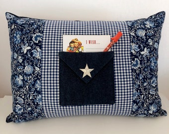 Cowgirl/Cowboy Blue Wish Pillow with Pad and Pencil