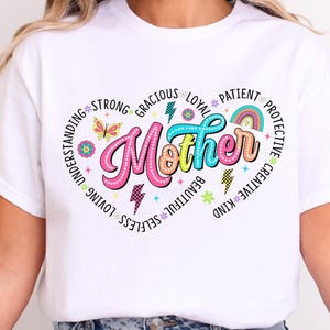 Sentimental Mother Quote T-Shirt: Heart Design, Ring-Spun Cotton