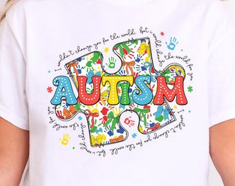 Autism Awareness Puzzle Piece T-Shirt: Neurodiversity Pride, Inclusion Support
